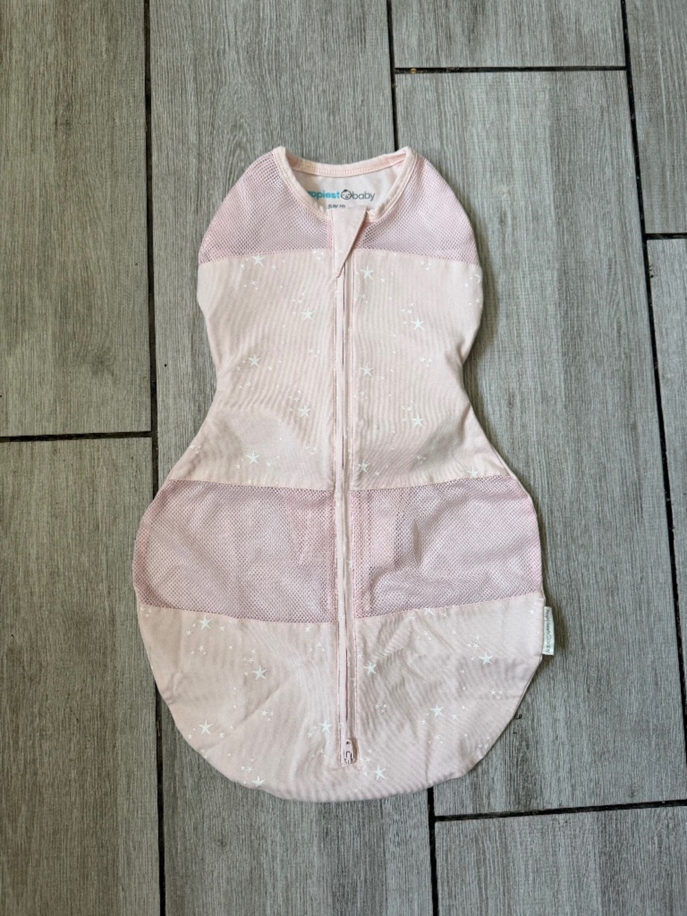 Happiest Baby Sleepea Swaddle Sack Size S Pink/White Moon & Stars